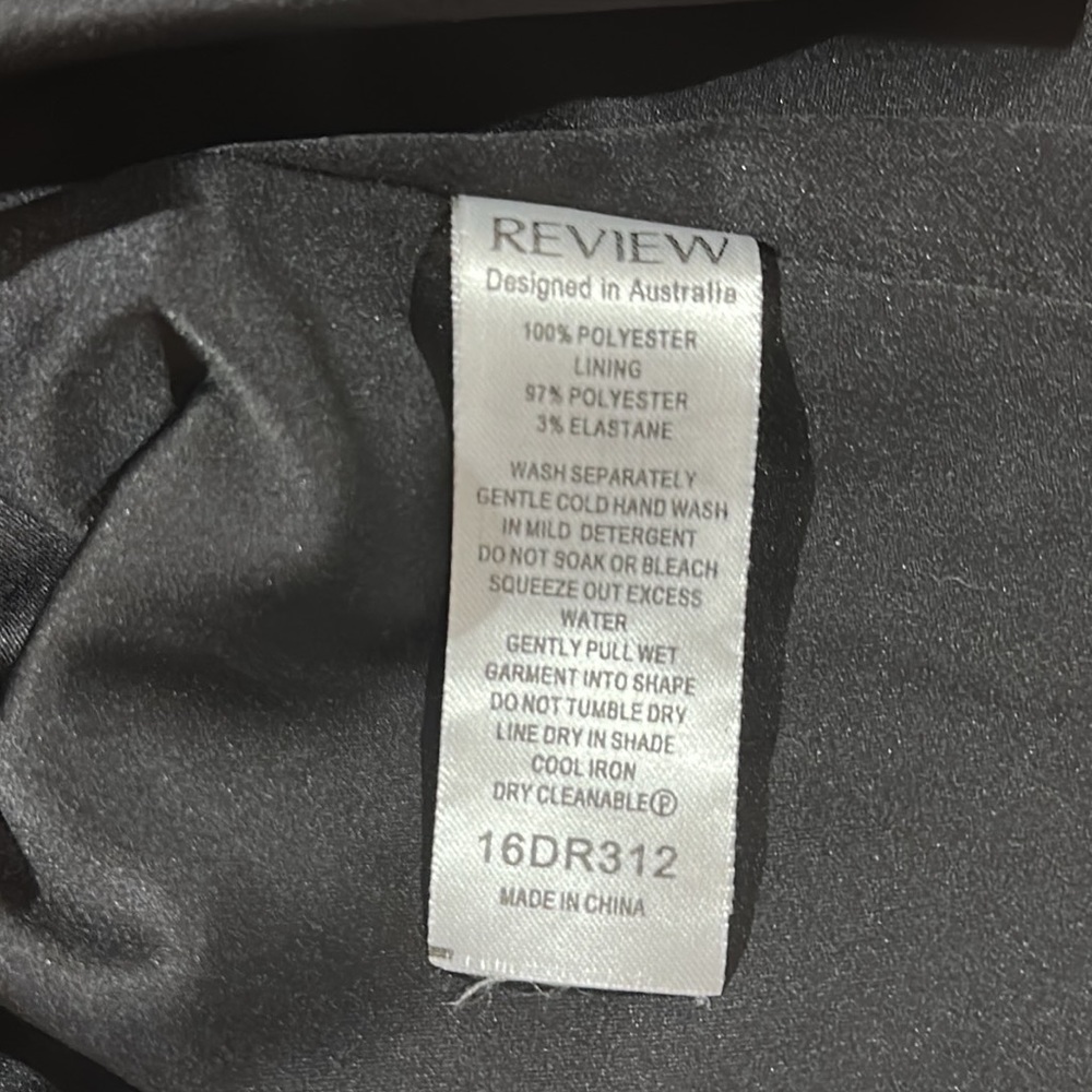 Review size 12 jacquard black, navy and fuchsia evening dress - Picture 9 of 10